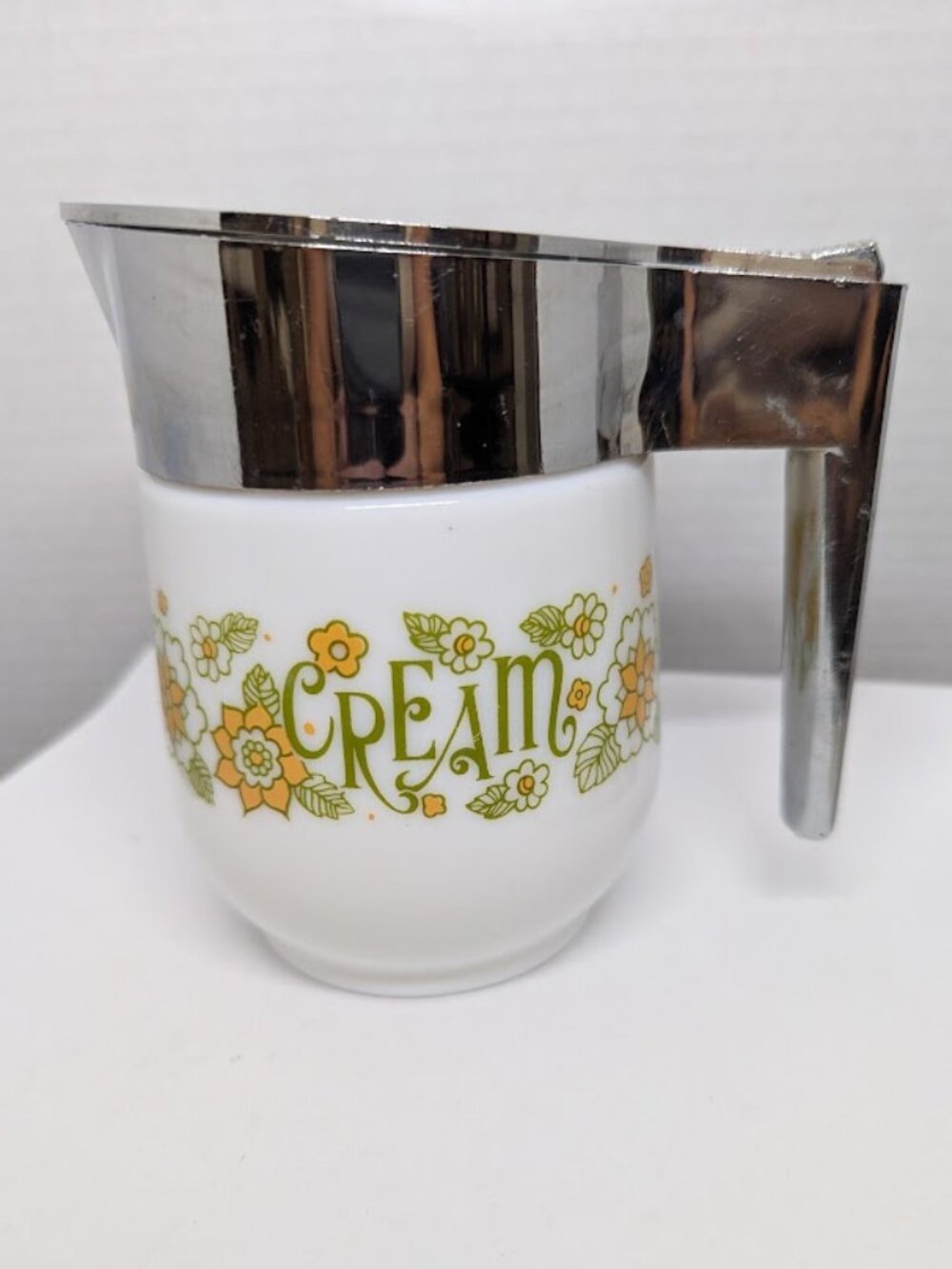 Gemco Pyrex Corelle Floral Bouquet Creamer MCM